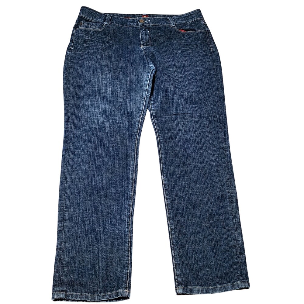 Sasson Jeans Shuffle Womens 18 Blue MidRise Stretch Denim Heatwave ooh la la VTG